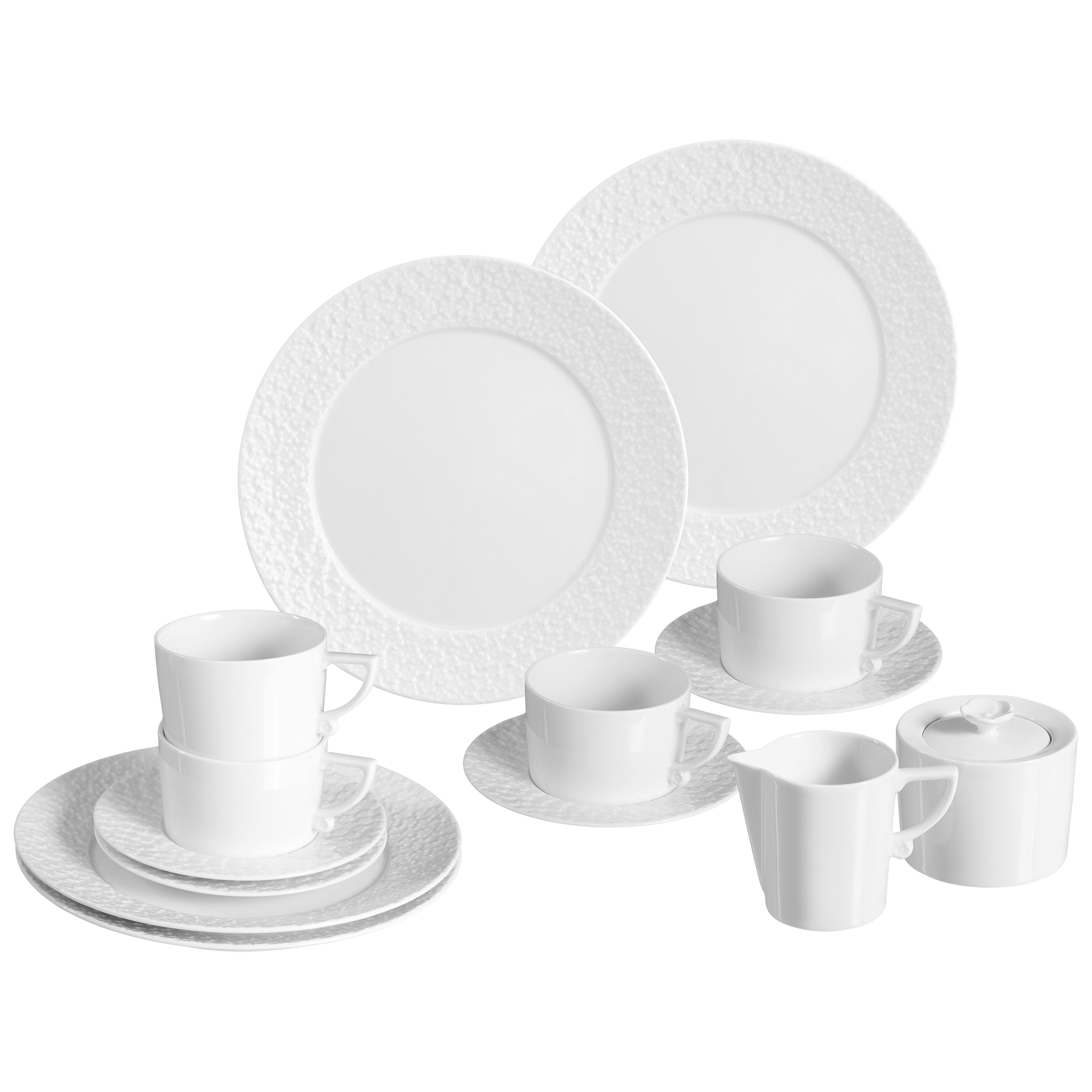 Kaffeegedeck - Set, Weiß, 4 - teilig | Meissen No.41 Royal Blossom 000001 - c4230 - Meissen Weimar