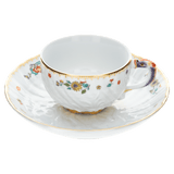 Kaffeetasse, Indische Blumenzweige, gestreute Blümchen, Goldkante, Goldrand, V 0,14 l | Meissen Schwanendessin