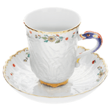 Kaffeetasse, Indische Blumenzweige, gestreute Blümchen, Goldkante, Goldrand, V 0,15 l | Meissen Schwanendessin