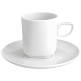 Kaffeetasse mit Untertasse Weiß Ø 16 cm, H 9 cm, 0,2 l | Meissen Nova