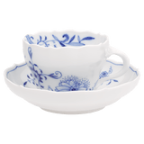 Kaffeetasse mit Untertasse, Zwiebelmuster Style, H 9 cm | Meissen Neuer Ausschnitt