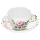 Kaffeetasse, Rose mitte, bunt, Goldrand, V 0,2 l | Meissen Neuer Ausschnitt