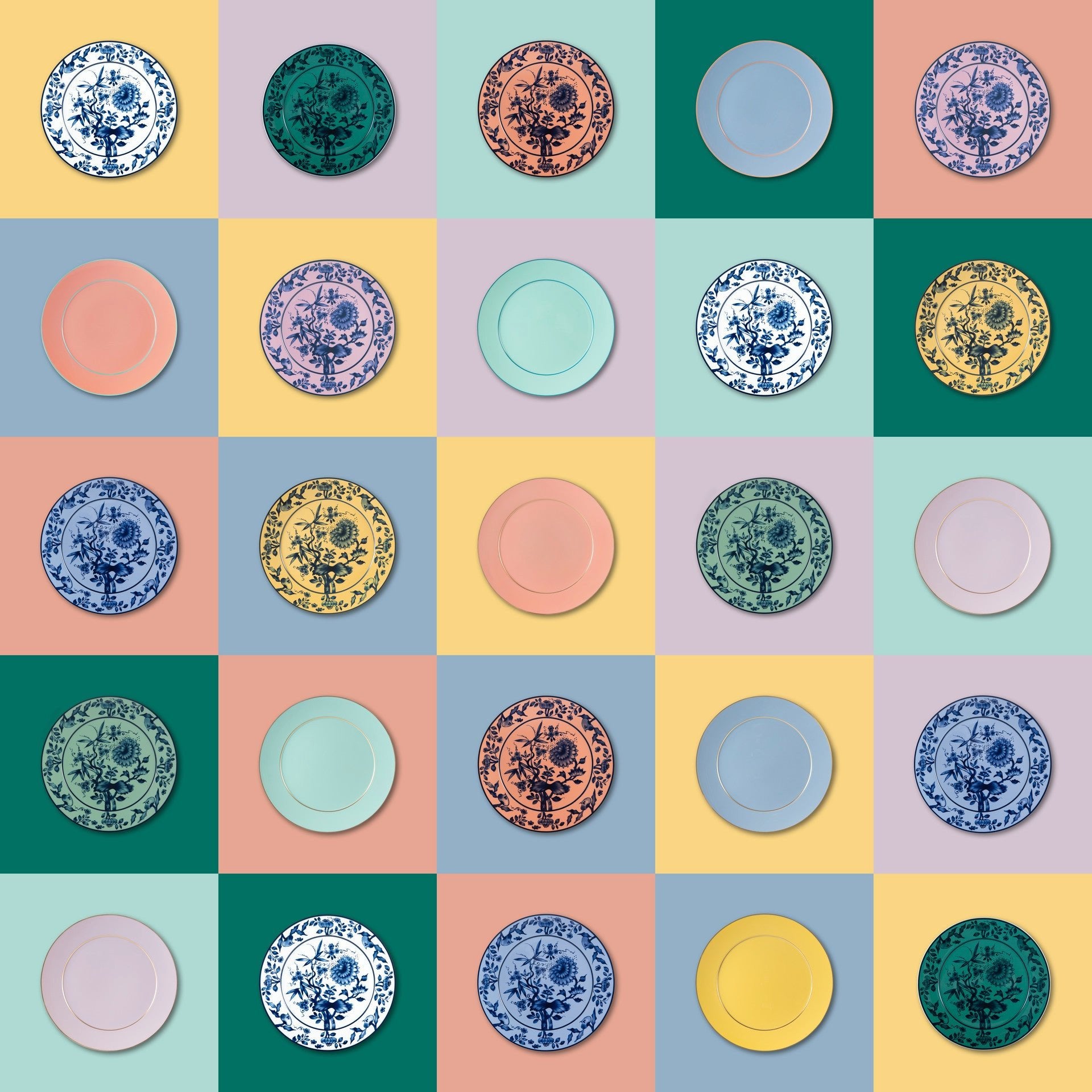 Kaffeetasse und Untertasse, gelb, H 7,5 cm | Meissen No.41 Zwiebelmuster 79b520-36582 - Meissen Weimar