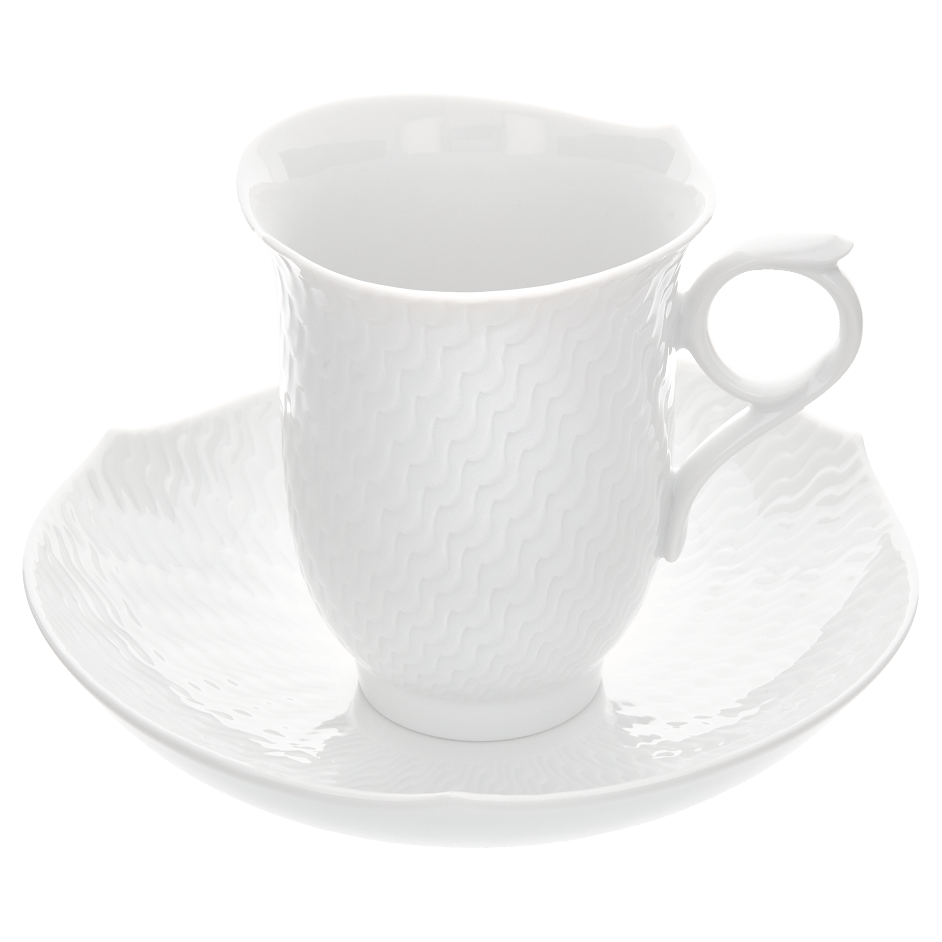 Kaffeetasse, V 0,15 l | Meissen Wellenspiel Relief 000001 - 29582 - Meissen Weimar