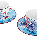 Kaffeetassen-Set Bloomy Feathers, 2-teilig | Meissen No.41 Collage