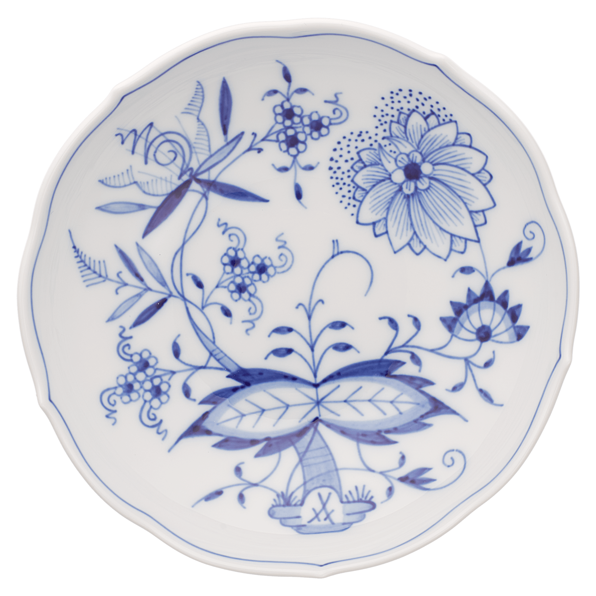 Kaffeeuntertasse, Zwiebelmuster, kobaltblau, weißer Rand | Meissen Neuer Ausschnitt 800101-00562 - Meissen Weimar