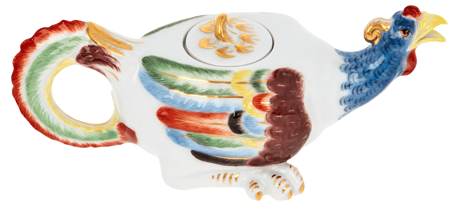 Kanne Henne, handbemalt, H 7,5 cm | Meissen Limitierte Meisterwerke 900384 - 77459 - Meissen Weimar
