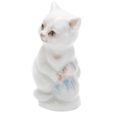 Katze, Bunt staffiert, leicht, H 5,5 cm | Meissen Figuren-Edition Tierkinder