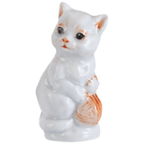 Katze, Rot staffiert - Leicht, H 5,5 cm | Meissen Figuren-Edition Tierkinder