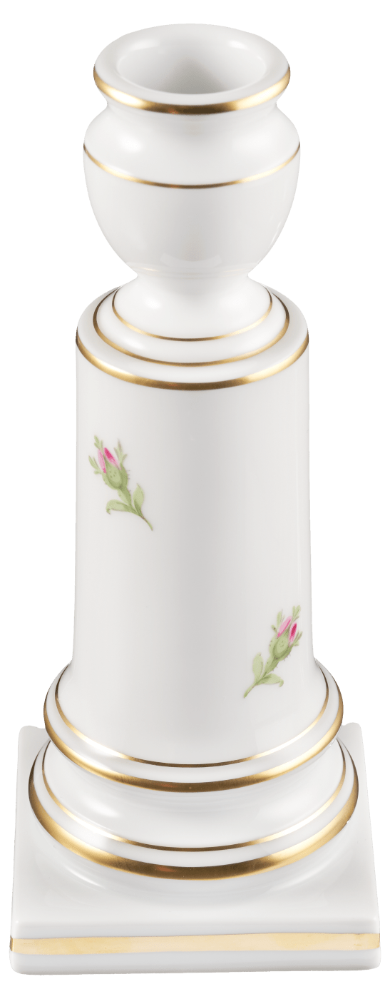 Kerzenhalter Meissener Rose H 14 cm | Meissen Neuer Ausschnitt 020110 - 53110 - Meissen Weimar