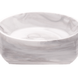 Kerzenhalter Stumpenkerze, Marmoriert Light Grey, H 4 cm | Meissen Antactica Collection