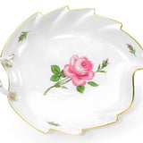 Konfektblatt, Purpur Rose mitte, bunt, Goldrand, L 19 cm | Accessoires Meissen Neuer Ausschnitt