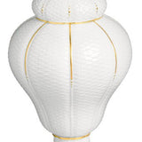 Korbvase, Goldstaffage, leicht, H 38 cm | Meissen Vasen