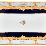 Kuchenplatte Gestreute Blümchen L 29 cm | Meissen B-Form