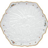 Kuchenschale, Indische Blumenzweige, gestreute Blümchen, Goldkante, Goldrand, ø 29 cm | Meissen Schwanendessin