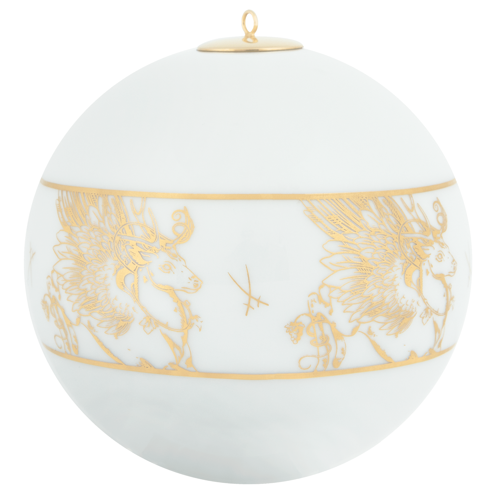 Kugel, "MEISSEN Christmas Peryton", Ø 9 cm | Meissen Zweigschmuck Kugel Kollektion 79B372 - 55M91 - Meissen Weimar