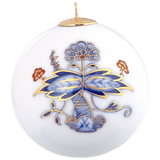 Kugel, Noble Blue, Zwiebelkante, Ø 5 cm | Meissen Zweigschmuck Kugel Kollektion