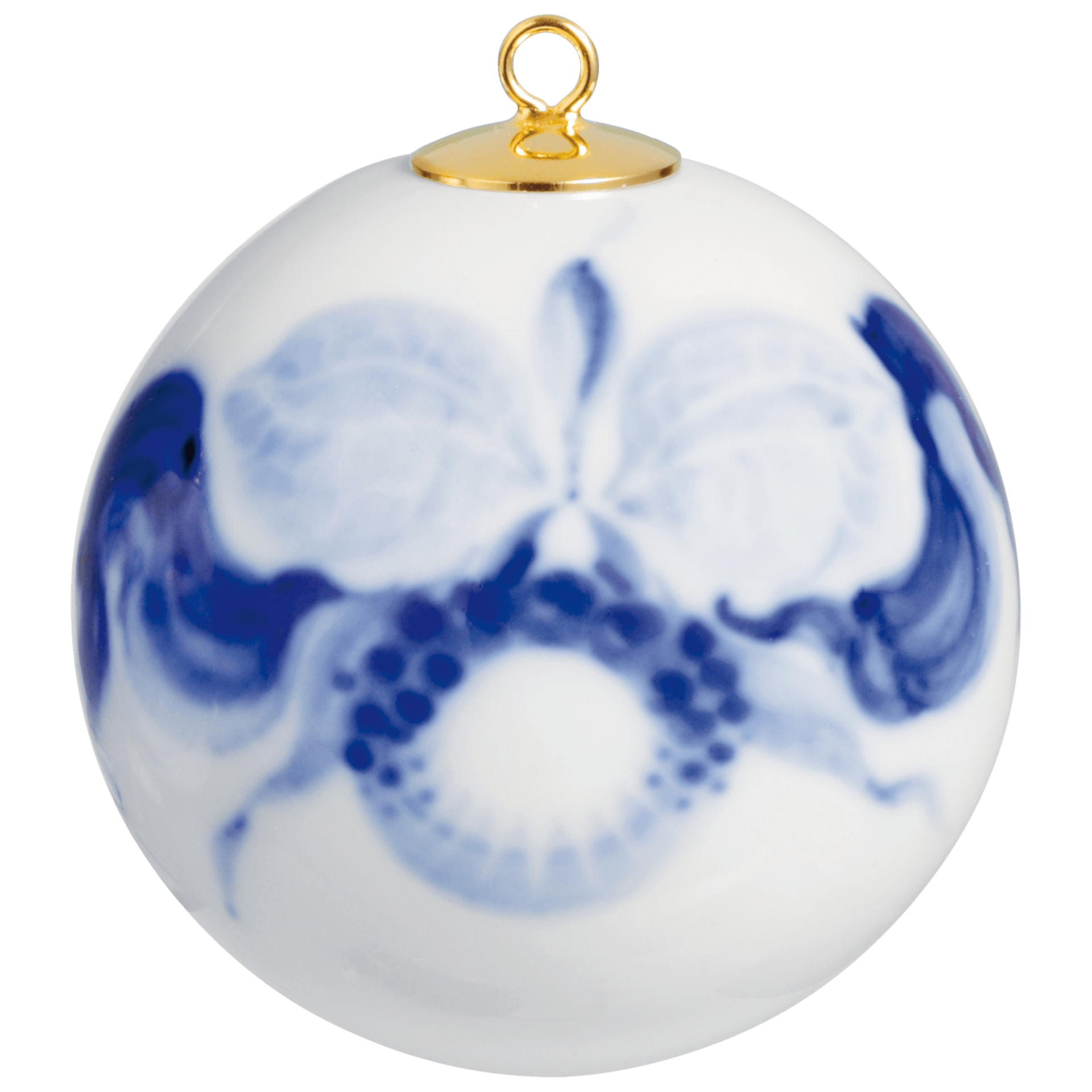 Kugel, Orchidee auf Ast, Ø 5 cm | Meissen Zweigschmuck Kugel Kollektion 824001 - 55M09 - Meissen Weimar