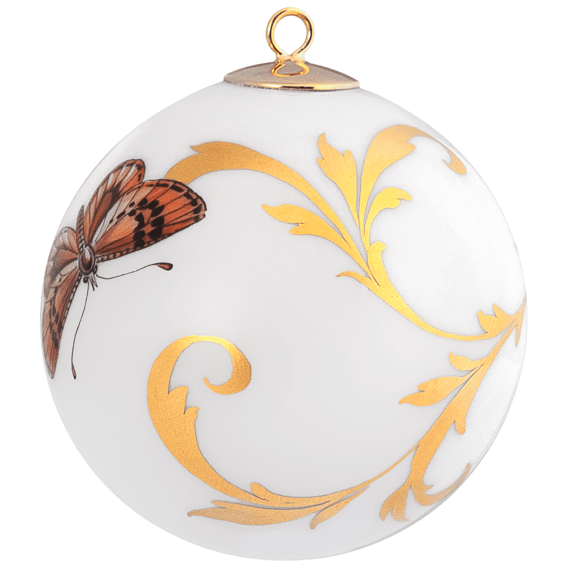 Kugel, Schmetterlinge, goldene Ranken, Ø 5 cm | Meissen Zweigschmuck Kugel Kollektion 696101 - 55M09 - Meissen Weimar