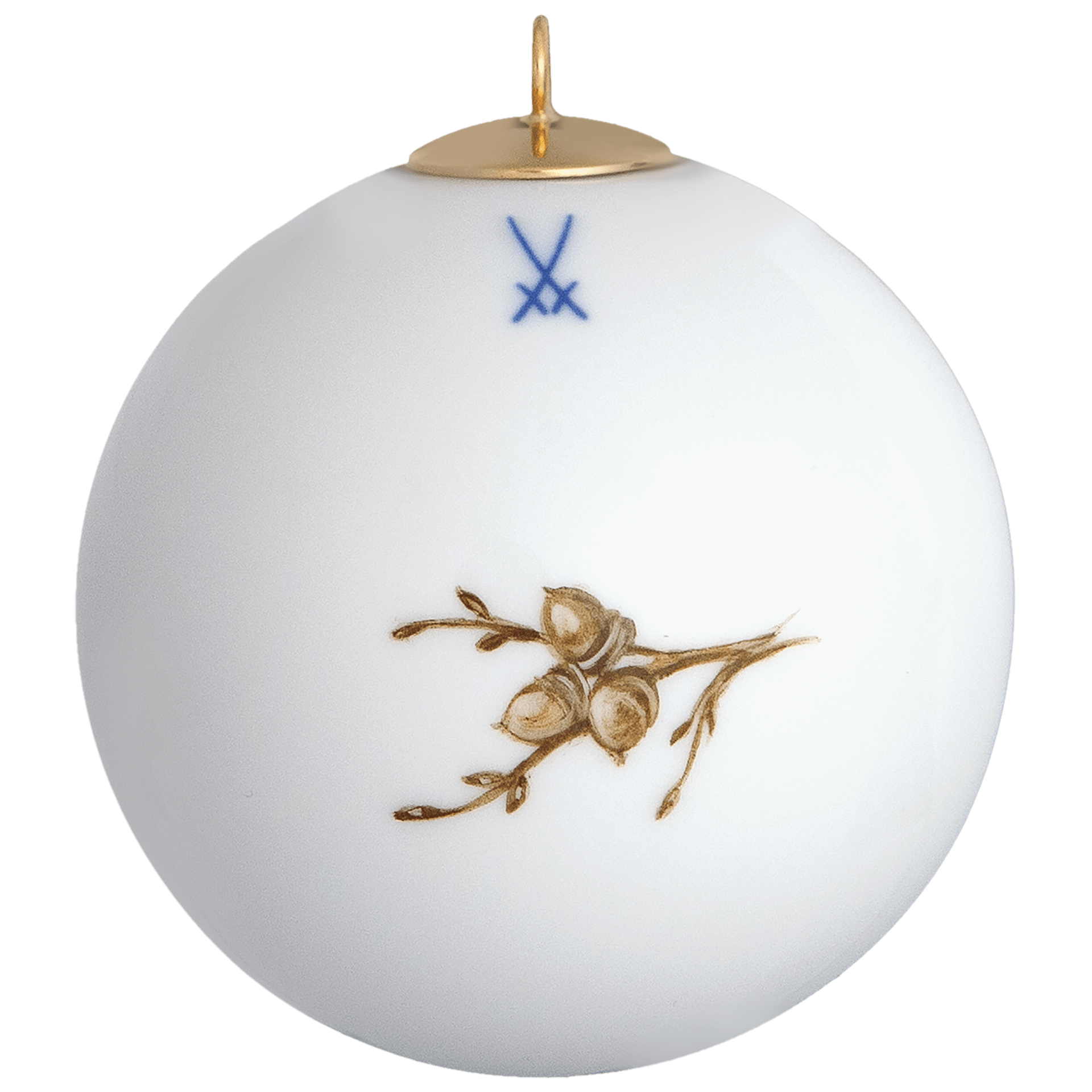 Kugel, Tiermalerei, bunt, Motiv Hirschkopf, Ø 5 cm | Meissen Zweigschmuck Kugel Kollektion 26A108 - 55M09 - Meissen Weimar
