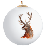 Kugel, Tiermalerei, bunt, Motiv Hirschkopf, Ø 5 cm | Meissen Zweigschmuck Kugel Kollektion
