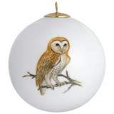 Kugel, Tiermalerei, bunt, Motiv: Schleiereule, Ø 5 cm | Meissen Zweigschmuck Kugel Kollektion