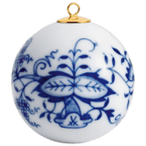 Kugel, Zwiebelmuster, kobaltblau, weißer Rand, Ø 5 cm | Meissen Zweigschmuck Kugel Kollektion
