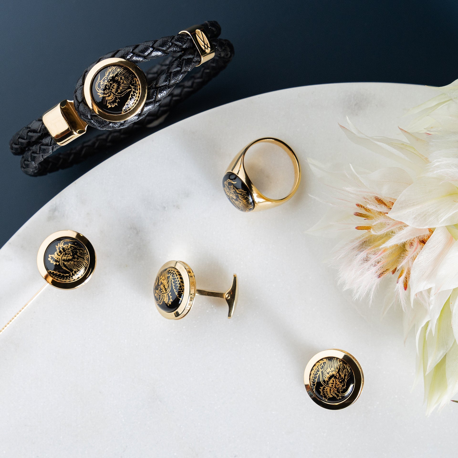 Lederarmband Glücksdrache, 21 cm | Meissen Geschenke mpj60gd837c - Meissen Weimar