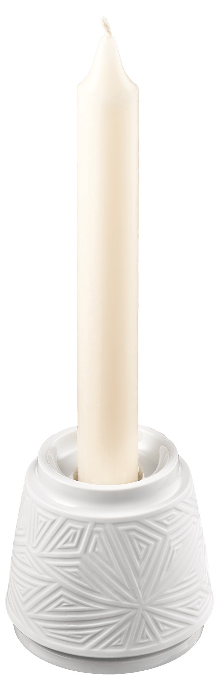 Leuchter Biskuit Weiß, H 6,5 cm | Meissen Vitruv Graphic 860101 - 53134 - Meissen Weimar