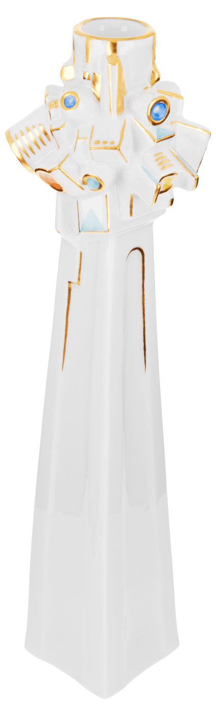 Leuchter, bunt und gold staffiert, H 26,3 cm | Meissen Leuchter Kollektion 900300 - 73625 - Meissen Weimar