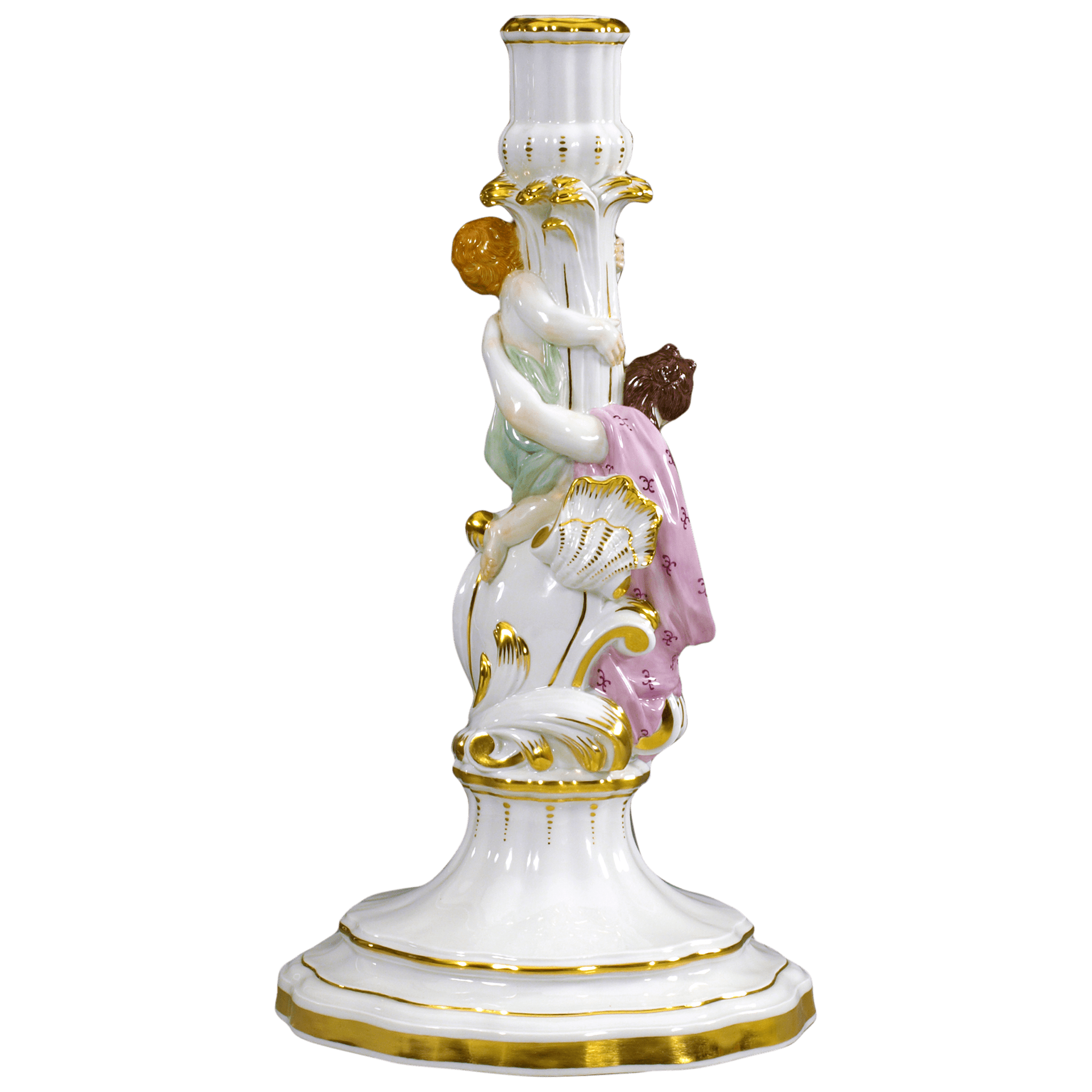 Leuchter, bunt und gold staffiert, H 32 cm | Meissen Limitierte Meisterwerke 900384 - 79328 - Meissen Weimar
