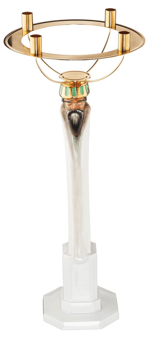 Leuchter Melchior Bunt, H 46 cm | Meissen Exklusiv - Kollektion 900380 - 79m01 - Meissen Weimar