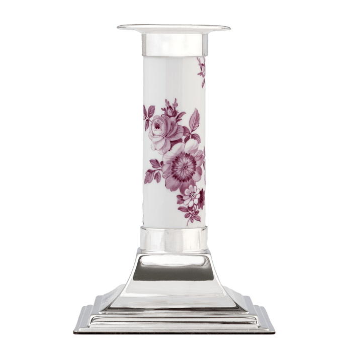 Leuchter mit Silbermontur, Blütenimpressionen, purpur, V 0 l | Sonja Quandt Edition Meissen