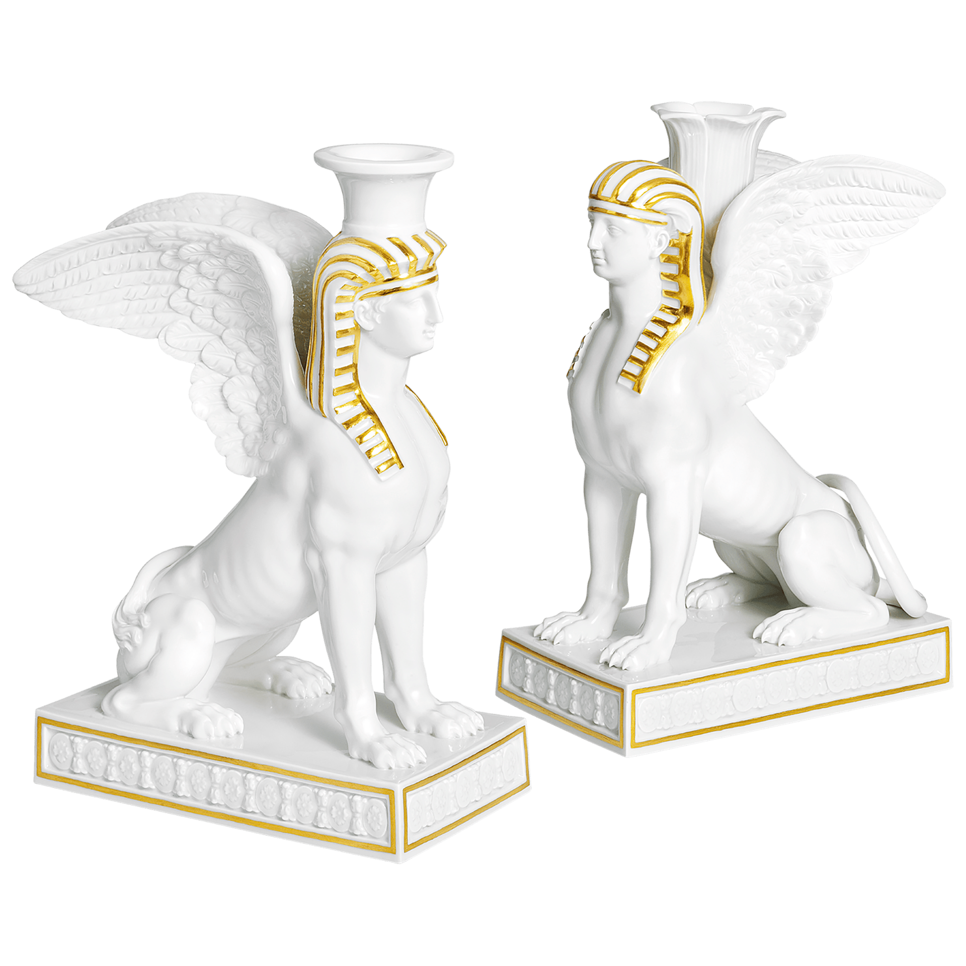 Leuchter - Set, Gold, H 28 cm, 2 - Teilig | Meissen Limitierte Meisterwerke 900284 - c7901 - Meissen Weimar