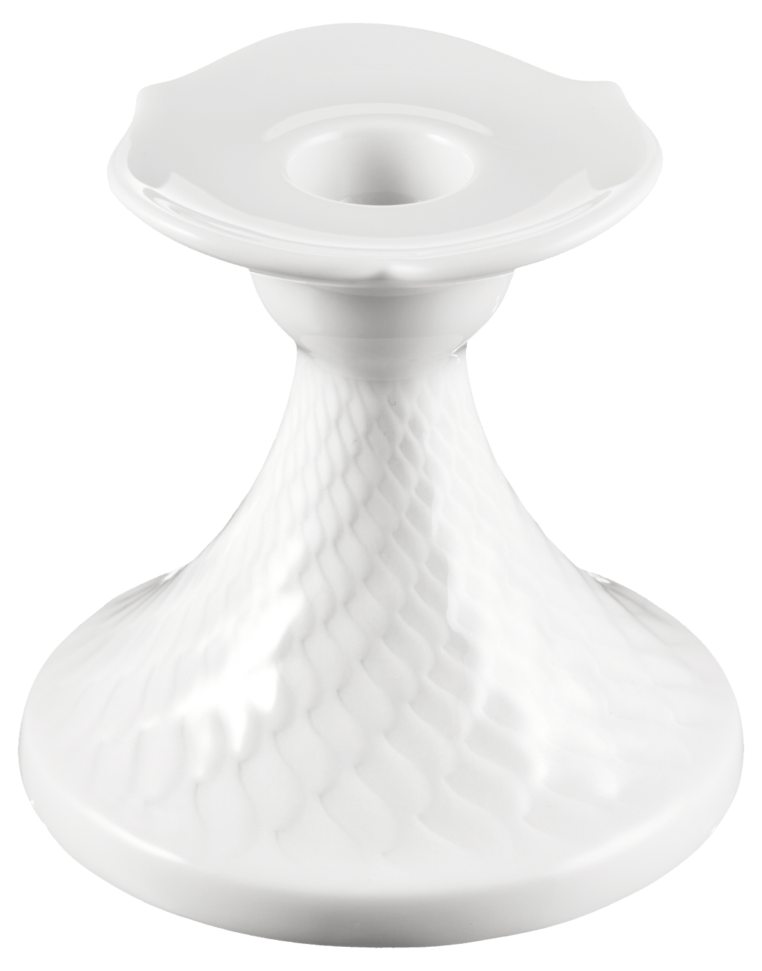 Leuchter, Weiß, H 8 cm | Accessoires Meissen Wellenspiel Relief 000001 - 53117 - Meissen Weimar