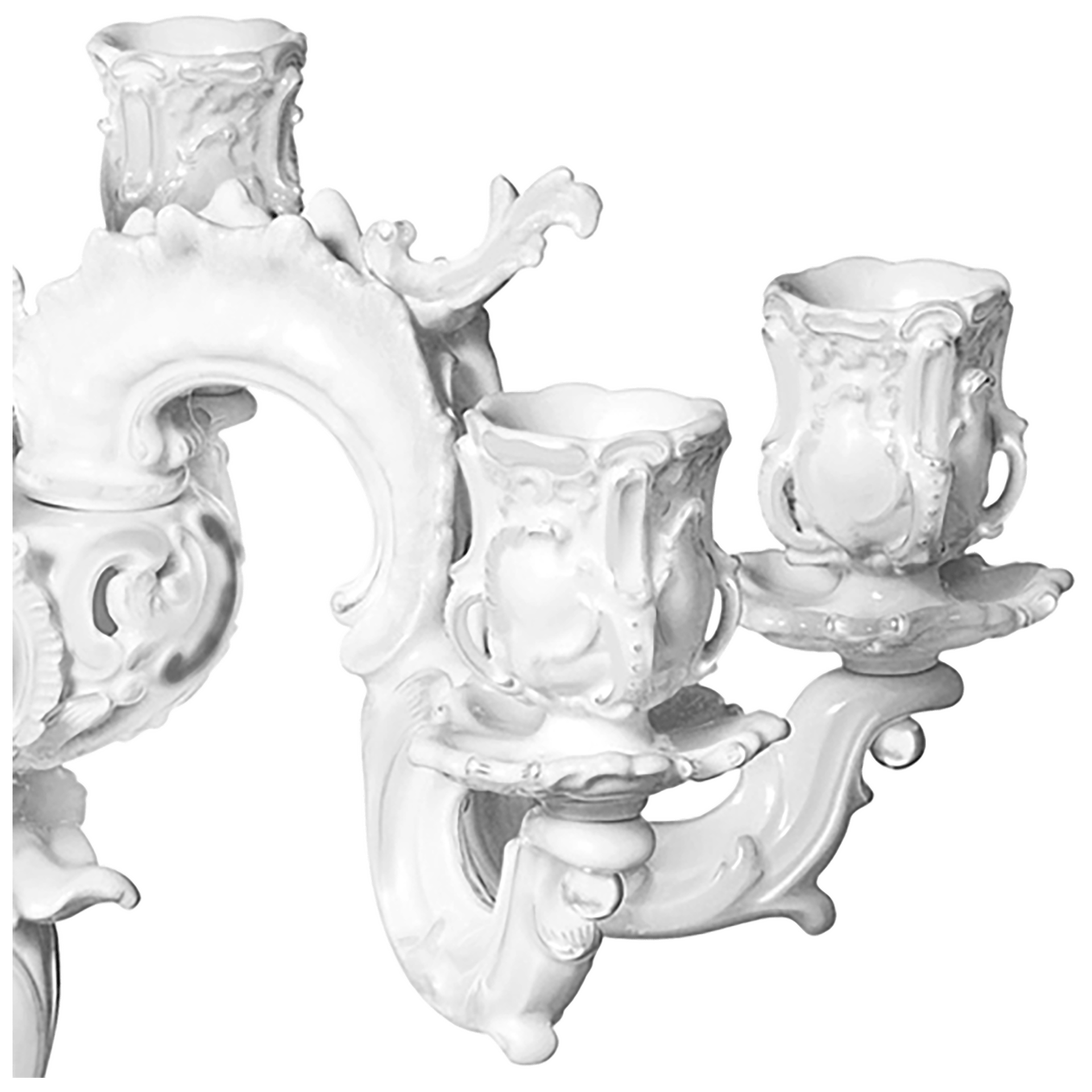 Leuchter Weiß Höhe 67 cm | Meissen Exklusiv - Kollektion 000080 - 79400 - Meissen Weimar