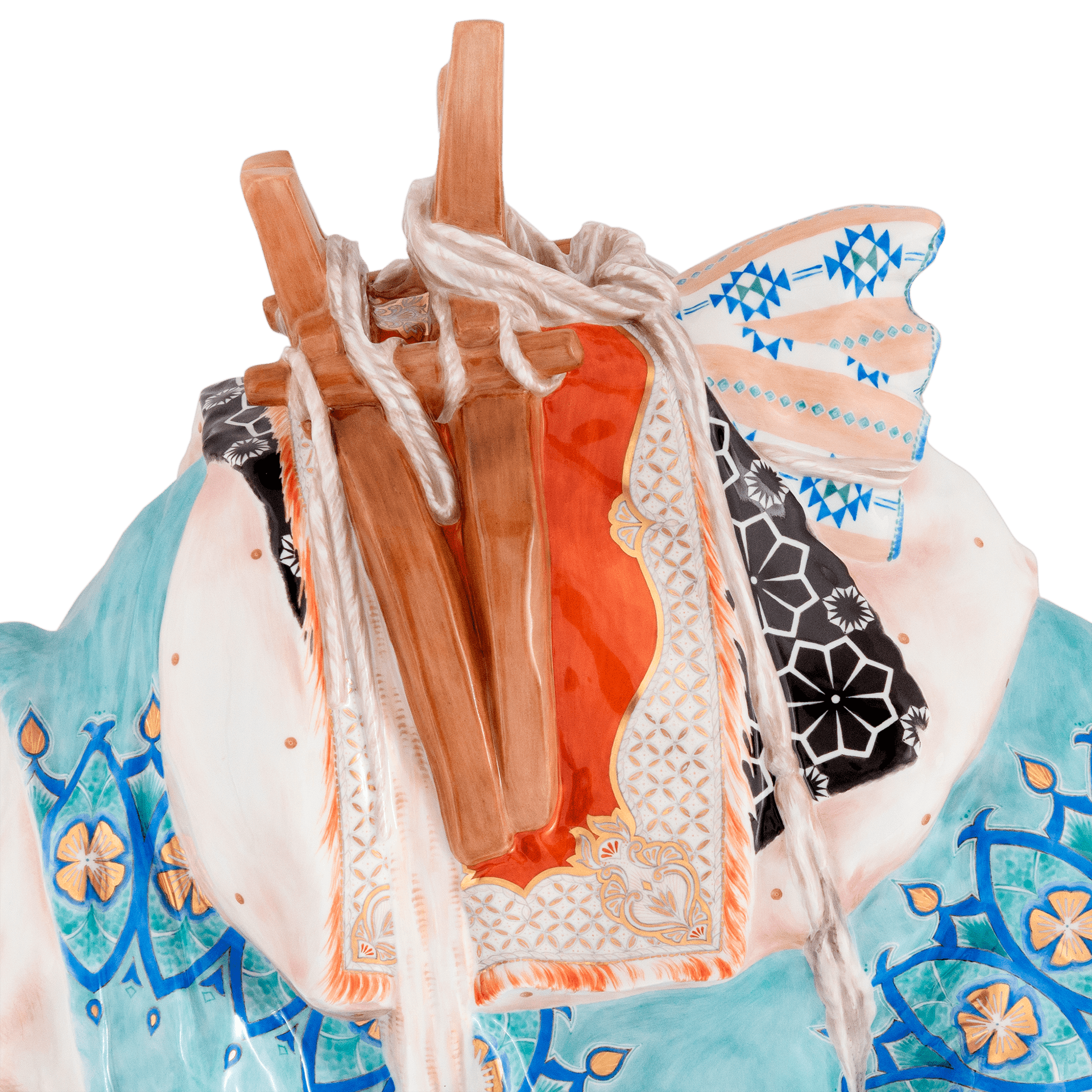 Liegendes Lastkamel, Bunt und gold staffiert, Lim., L 49 cm | Meissen Exklusiv - Kollektion 900380-76078 - Meissen Weimar