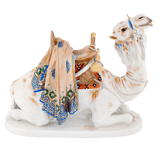 Liegendes Reitkamel, Bunt und gold staffiert, Lim., L 52 cm | Meissen Exklusiv-Kollektion