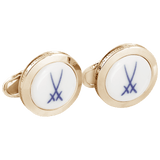 Manschettenknöpfe Markenzeichen Schwerter Kobaltblau Ø 2,2 cm | Meissen Kollektion Markenzeichen