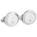 Manschettenknöpfe Markenzeichen Schwerter Platin, 2,2 x 4 cm | Meissen Kollektion Markenzeichen