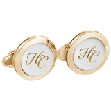 Manschettenknöpfe mit Monogramm in Gold, Ø 2,2 cm | Meissen Geschenke