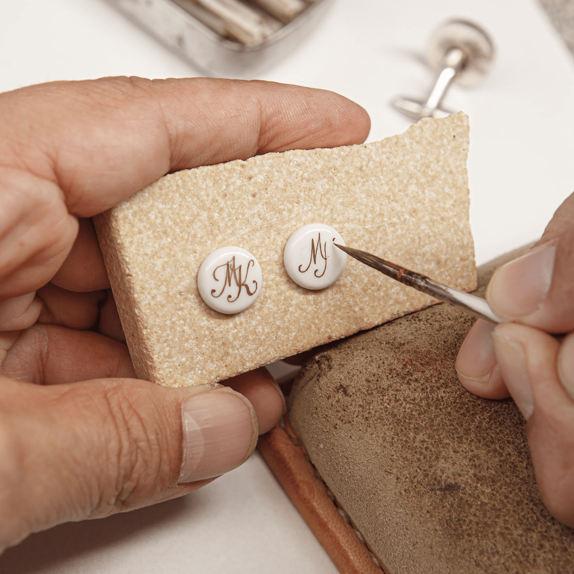 Manschettenknöpfe mit Monogramm in Gold, Ø 2,2 cm | Meissen Geschenke 97b202-c5323 - Meissen Weimar