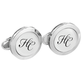 Manschettenknöpfe mit Monogramm Schwarz, 17 g | Meissen Schmuck Individuell