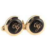 Manschettenknöpfe Monogramm in Gold Ø 2,2 cm | Meissen Schmuck Individuell