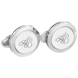Manschettenknöpfe Monogramm in Platin 925 Sterlingsilber Paar | Meissen Schmuck Individuell