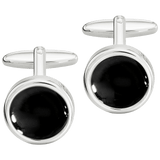 Manschettenknöpfe UNI Schwarz | Meissen Schmuck