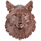 Maske Wolf, Böttgersteinzeug, H 31 cm | Meissen Böttgersteinzeug