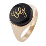 Master-Siegelring mit Monogramm in Gold, Rosévergoldet | Meissen Schmuck Individuell