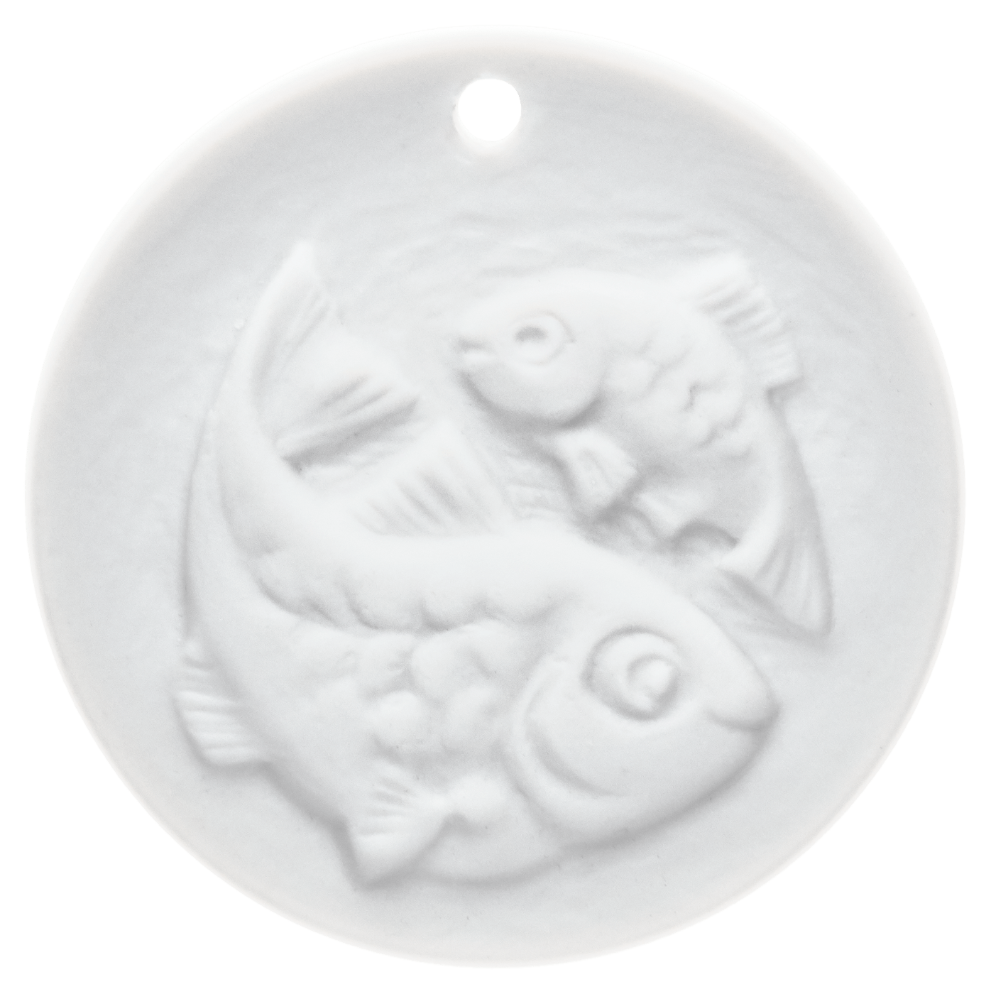 Medaille 'Fische', Medaillen, weiß, Ø 3,6 cm | Meissen - Geschenke - Ideen 000003 - 98C13 - Meissen Weimar