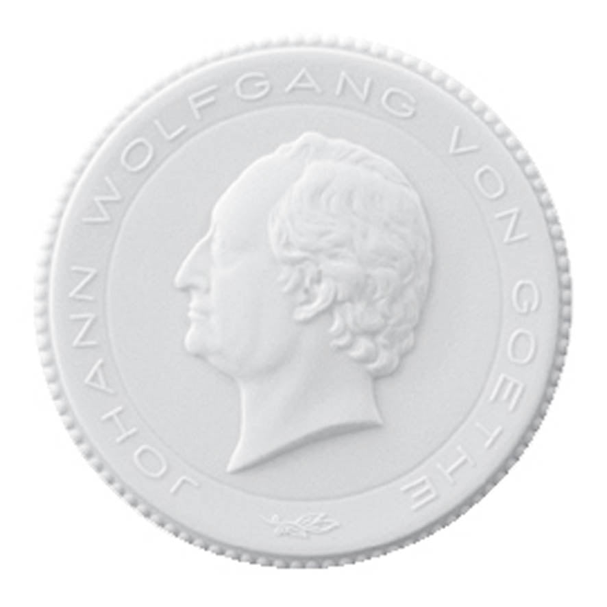 Medaille Goethehaus, Medaillen, weiß, 50 mm | Meissen - Medaillen 000003 - 98135 - Meissen Weimar